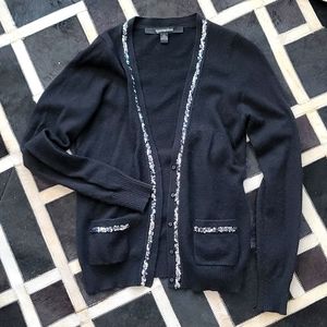 Quo•ta•tion black cashmere sweater,  size small